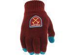 West Ham United Fc - Guanti Invernali Unisex Touchscreen TA11436 (Taglia Unica) (Scarlet/Blu)