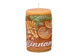 Candela Da Giardino Nohel Candela Intagliata Profumata Decorata Cinnamon War D6X10Cm