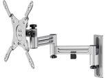 Goobay 71989 Supporto Da Parete Per Tv Caravan Fullmotion (M), Argento - Supporto Per Televisori Da 13 A 43 Pollici (33 - 109 Cm), Max. 15 Kg, Full-Motion: Orientabile, Inclinabile, Fino A 3
