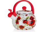 Banquet Bollitore Fischiante In Smalto Poppy 2,2 L