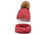 Pamami Set Invernale Donna Wedding Rosa Taglia Unica
