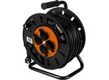 Neo Tools Avvolgicavo - 4 Prese - 230 V - IP20 Nero - Avvolgicavo Con 4 Prese - Potenza: 3600 W 3 X 2,5 Mm 50 M