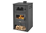 BLIST Kaminofen BRM mit Backofen - grau
