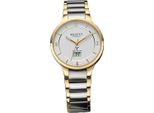Regent Metall Damen Uhr Armbanduhr Quarz silber gold Funkuhren D2URFR288