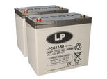 Batteria Al Piombo Gel 2X 12V 50Ah Compatibile Con Sedia A Rotelle E-Mobile Senior Mobile, Ecc.