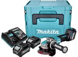 Makita Ga 044 GM201 Smerigliatrice Angolare A Batteria 40 V Max. 125 Mm X-LOCK Brushless + 2X Batteria 4,0 Ah + Caricabatterie + Makpac