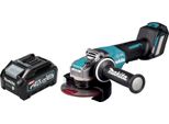 Makita Ga 044 GM1 Smerigliatrice Angolare A Batteria 40 V Max. 125 Mm X-LOCK Brushless + 1X Batteria Ricaricabile 4,0 Ah - Senza Caricabatterie