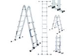 Worhan Scala 410 Cm Scala Telescopica In Alluminio Scala Pieghevole Scala Singola Scala A Gradini Allungabile Barra Stabilizzatrice Scala Multifunzionale Versatile LG4