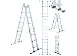 Worhan Scala 555 Cm Scala Telescopica In Alluminio Scala Pieghevole Scala Singola Scala A Gradini Allungabile Con Barra Stabilizzatrice Versatile LG5.5
