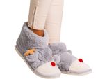 Pantofole Morbide Da Donna Pantofole In Pelliccia Calda In Tessuto Renna Grigio Gr.38-39
