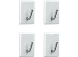 Metaltex 291-104080 Ganci Per Tende, Bianchi (Confezione Da 4)