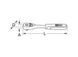 Ks Tools 3/8" Cricchetto Reversibile Articolato 72 Denti - 914.3896"