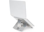 R-GO Tools Rgoristsi R-Go Laptop Stand 10"-22"" Max.5Kg Riser Regolabile Argento"