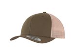 Flexfit 6606T | Cappello / Berretto / Cappello Retro Trucker 2-Tone - Colore: Mossgreen/Khaki - Taglia: Unica