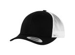 Flexfit 6606T | Cappello / Berretto / Cappello Retro Trucker 2-Tone - Colore: Nero/Bianco - Taglia: Unica