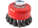 Ks Tools Spazzola A Tazza In Filo D'acciaio 0,5 Mm, ø 80 Mm, 340.0023