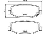 Set Di Pastiglie Freno, Disco Freno Posteriore Hella Per Dodge Jeep