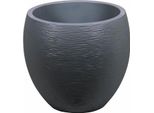 Vaso Per Piante Eda Graphit Circular Plastic Grigio Scuro (Ø 50 X 45 Cm)