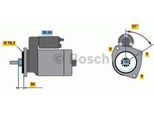 Motorino Di Avviamento Bosch (0 986 016 190) Per Vw Transporter T4
