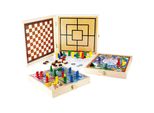 Jeujura Scatola Di Legno 100 Giochi Da Tavolo Tradizionali