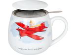 KöNitz Der Kleine Prinz Flugzeug Becher, Tasse, Teetasse, Mit Sieb Und Deckel, Porzellan, 420 Ml, 11 5 143 2316