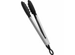Metaltex 250-960080 Pinze Per Grigliare 30 Cm In Acciaio Inox/Nylon, Nero/Argento