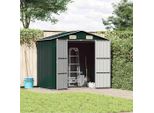Vidaxl Casetta Da Giardino Verde 205X129X183 Cm Acciaio Zincato