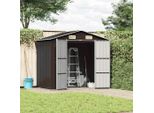 Vidaxl Capanno Da Giardino Marrone 205X129X183 Cm Acciaio Zincato