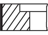 Mahle 034 90 N2 Set Di Fasce Elastiche Per Audi 100 Berlina (4A2, C4) A6 Avant (4A5, C4) 100 Berlina (44, 44Q, C3) A6 Berlina (4A2, C4)