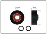 Caffaro 237-00 Puleggia Folle Cinghia A V 65Mm Per Vw Touareg (7P5, 7P6) Touareg (7LA, 7L6, 7L7) Phaeton (3D1, 3D2, 3D3, 3D4, 3D6, 3D7, 3D8, 3D9)