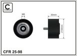 Caffaro 25-98 Puleggia Folle Cinghia A V 54Mm Per Vw Touareg (7LA, 7L6, 7L7) Adatta A MERCEDES-BENZ Classe C Berlina (W204) Classe E Berlina