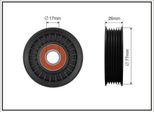 Caffaro 178-00 Tendicinghia Cinghia Trapezoidale Dentata 77 Mm Per Audi A4 Berlina (8K2, B8) Per Ford Focus Ii Hatchback (Da, Hcp, Dp) Focus Ii Station Wagon Focus C-Max