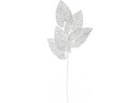 Decorazione Da Tavolo Con Ramo Natalizio Scintillante Bianco 80 Cm - Taglia Unica