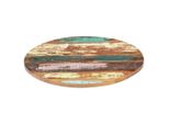 Vidaxl Piano Del Tavolo Rotondo 50 Cm 25-27 Mm In Legno Massiccio Di Recupero