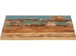 Piano Del Tavolo Rettangolare 60X70 Cm 25-27 Mm In Legno Massiccio Di Recupero