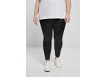 DáMské Leginy Urban Classics Donna Leggings Lucidi A Vita Alta Nero - 5XL