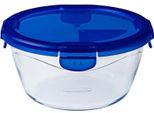 Pyrex - Cook & Go - Barattolo Di Vetro Rotondo Con Coperchio Ermetico E Impermeabile Ø 20 Cm - Cuocere Al Forno, Conservare E Portare Via