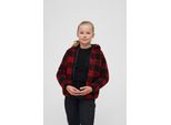 Brandit Bambini Giacca Teddyfleece Con Cappuccio Rosso/Nero, 170/176