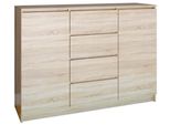 Cassettiera Combinata Larga Elbe - Rovere Sonoma