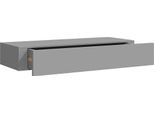 Vidaxl Scaffale A Muro Con Cassetto Grigio 60X23,5X10 Cm Mdf