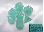 Chessex - Smerigliato - Set Di 7 Dadi - Verde/Bianco