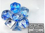 Chessex - Nebula - Set Di 7 Dadi - Blu Scuro/Bianco