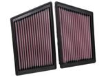 K&N 33-3153 Filtro Aria Ad Alte Prestazioni Per Porsche 911 Coupe (992) Filtro A Lunga Durata Square