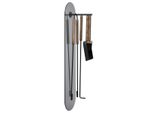 Blomus Set Per Caminetto Strumenti Per Caminetto Set Per Caminetto 5 Pezzi Ashi Con Supporto Magnetico Da Parete Nero-Marrone