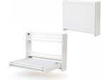 AT4 - Fasciatoio Pieghevole A Parete/Muro Confort Legno - Bianco - 83 X 66 X 66 Cm