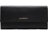 Lazarotti Pelle Portafoglio Bologna Leather Wallet With 12 Card Slots Black Nero