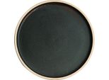 Olympia Canvas Piatto Rotondo Verde Scuro 25 Cm
