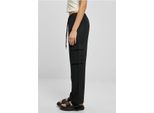 Urban Classics Donna Vicose Pantaloni Cargo A Gamba Dritta Neri - Xs