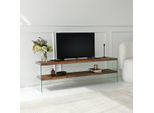 Skye Decor, Aqua Tv - Chesnut, Mobili Tv, Naturale, Vetro, 140 X 45 X 35 Cm