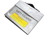 Borsa Ignifuga Per Batterie Lipo | Elevata Sicurezza Durante La Carica E Lo Stoccaggio | Protezione Antincendio E Antideflagrante, Argento, 240X64X180 Mm, Plastica